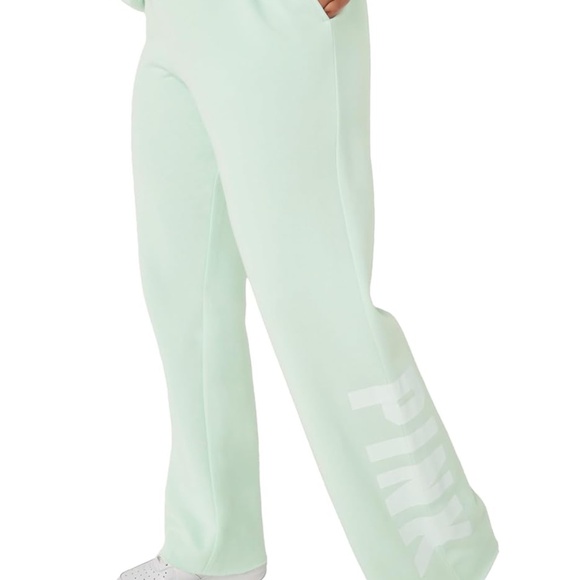 PINK Victoria's Secret Pants - Pink Victoria’s Secret Heritage Fleece Sweatpants in Pistachio sz large NWT